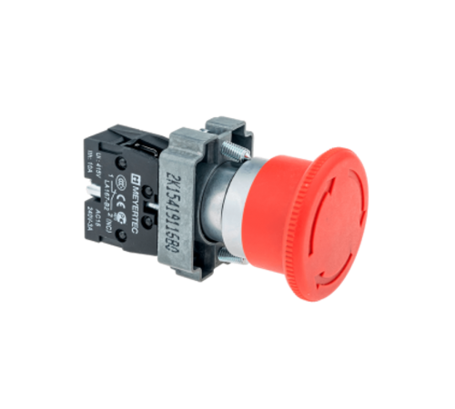 Кнопка грибовидная возврат поворотом, 1NC, красный, O40 мм, металл MTB2-BSZ1254  54248  ОВЕН