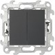 Simon 24 Графит Включатель 2-кл. Push&Go  2420398-038  Simon