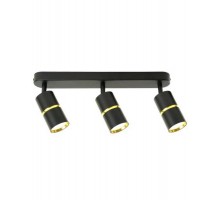 ML1863 ZEN светильник настенно-потолочный под лампу GU10, чёрный, золото  48645  FERON