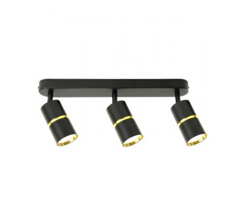 ML1863 ZEN светильник настенно-потолочный под лампу GU10, чёрный, золото  48645  FERON