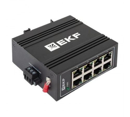 Промышленный неуправляемый коммутатор U-8T, 8 портов 10/100Base-T(X) RJ45, монтаж на динрейку TSX TSX-U-8TEKF