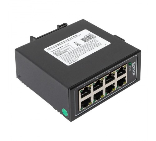 Промышленный неуправляемый коммутатор U-8T, 8 портов 10/100Base-T(X) RJ45, монтаж на динрейку TSX TSX-U-8TEKF