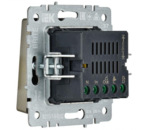 BRITE Кнопка звонка с инд. отел. 10А ВС10-1-9-БрШ шамп.  BR-V14-2-10-K37  IEK