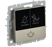 BRITE Кнопка звонка с инд. отел. 10А ВС10-1-9-БрШ шамп.  BR-V14-2-10-K37  IEK