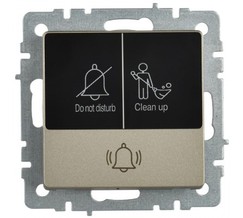 BRITE Кнопка звонка с инд. отел. 10А ВС10-1-9-БрШ шамп.  BR-V14-2-10-K37  IEK