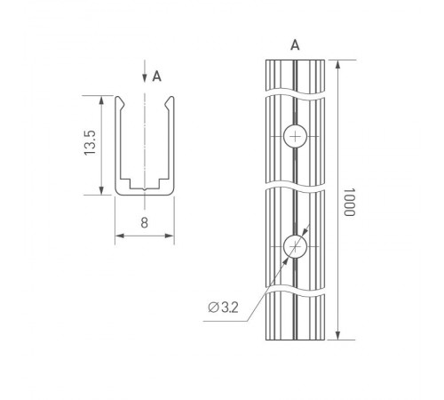 Профиль ARL-MOONLIGHT-1206-1000 CLEAR (arlight, Пластик)  029826  Arlight