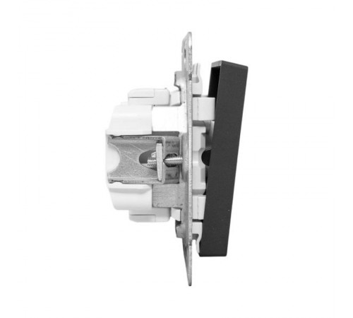 Механизм выключателя, одноклавишный, кнопочный, чёрный Эпика EKF  UP1-SWB-13  EKF