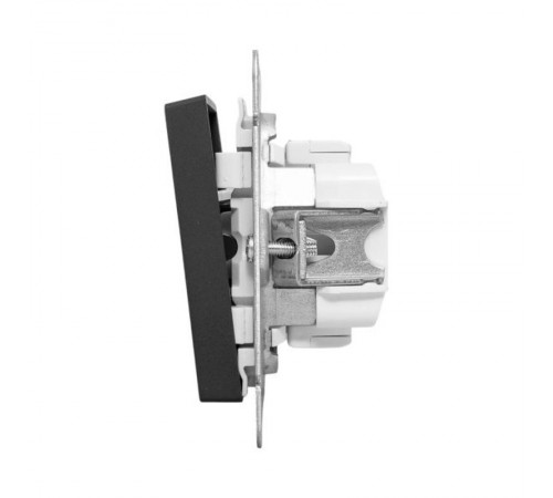 Механизм выключателя, одноклавишный, кнопочный, чёрный Эпика EKF  UP1-SWB-13  EKF