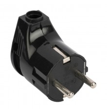 Вилка угловая с/з черн. 16А 250В EKF PROxima  AVY16-30  EKF