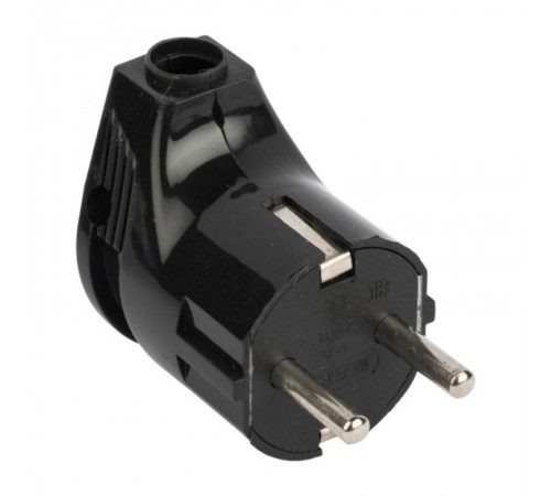 Вилка угловая с/з черн. 16А 250В EKF PROxima  AVY16-30  EKF