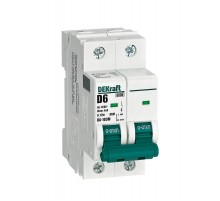 Выключатель автоматический без теплозащиты двухполюсный ВА-103М2P 6А характеристика D 6кА  12545DEK  Dekraft