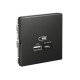 ArtGallery Базальт Розетка USB A + тип-C 45Вт высокоскор.заряд. QC, PD, механизм  GAL001429  SE