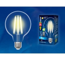 Лампа светодиодная LED-G95-10W/3000K/E27/CL PLS02WH LED. "шар", прозр. 3000K Серия Sky.  UL-00004862  Uniel