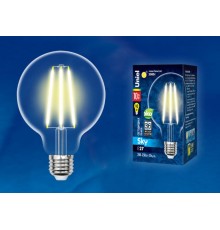Лампа светодиодная LED-G95-10W/3000K/E27/CL PLS02WH LED. "шар", прозр. 3000K Серия Sky.  UL-00004862  Uniel