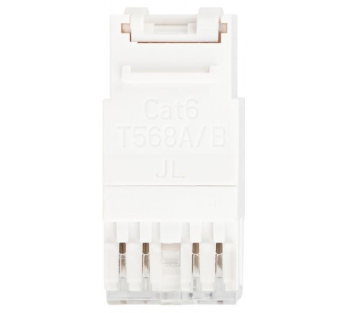 Коннектор RJ45 CAT6 UTP Keystone, цвет белый  ОФИС 18-8002-0  Б0063290  ЭРА