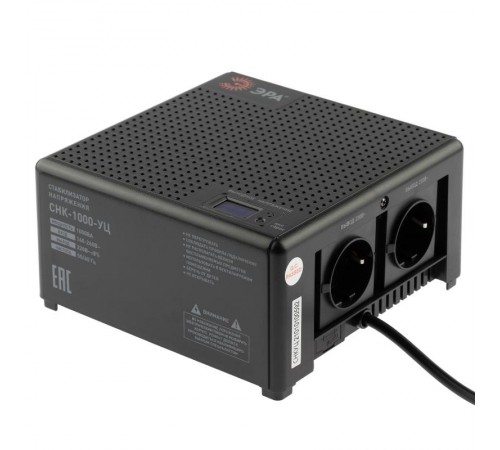 Стабилизатор напряжения   CНК-1000-УЦ компактный универсальный, 140-260В/220В, 1000ВА  Б0051110  ЭРА