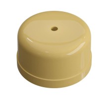 Коробка распределительная пластиковая D78мм, высота 43мм, IP20, цвет - песочное золото, серия УСАДЬБА, ТМ МЕЗОНИНЪ