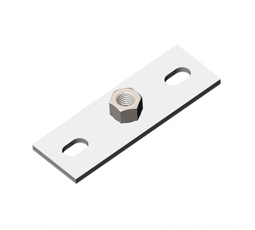 Опора пластина М12, толщ. 4,0 мм, гальван. цинк, 868374  ОПП-М12-4,0-ЭЦ   Ostec