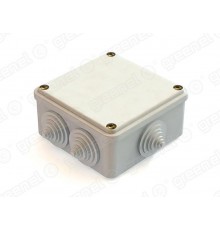 Коробка распределительная для о/п 100х100х50 с саморезами 6 вводов IP 55 GE41234 GREENEL