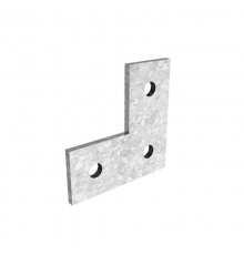 Пластина L-образная №3 для СТРАТ профиля, толщ. 5,0 мм, гальван. цинк, 876134  ПЛL-3-5,0-ЭЦ   Ostec