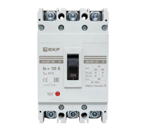 Выключатель автоматический ВА-99М  100/125А 3P 35кА PROxima  mccb99-100-125m  EKF