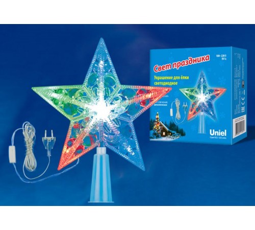Украшение для елки светодиодное ULD-H1516-010/DTA MULTI STAR  UL-00005491  Uniel