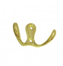 Крючок 207, 2-х рожковый, золото (1 шт)  - пакет   129920  Tech-KREP
