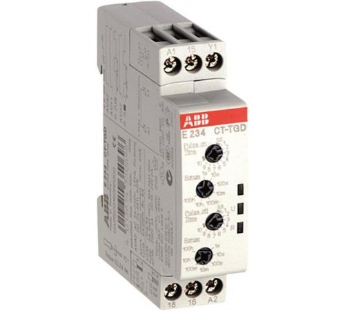 Реле времени CT-TGD.12 модульное (генератор импульсов) 24-48B DC, 24- 240B AC (7 временных диапазонов 0,05с...100ч) 1ПК  1SVR500160R0000  ABB