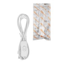 Шнур для БРА с выключателем ШВВП 2х0,5 мм2 1,8 м белый  SQ1305-1002  TDM