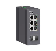 Промышленный неуправляемый коммутатор, 2100Base-X, SFP слотов: 6 10/100Base-T(X) портов RJ45,  12-48В DC/18-30В AC, с резервированием  N1000-2SFP6T