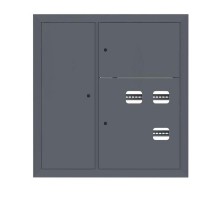 Щит этажный 3 кв. слаботочка слева RAL7024 (1000х950х150)  PROxima mb29-v-3z-ral7024 EKF