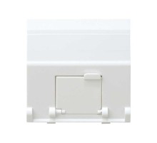 Simon 27 Адаптер со шторками на 1 коннектор AMP (UTP, FTP), SYSTYMAX (RJ12, UTP), широкий модуль, S27, белый  27081-35  Simon