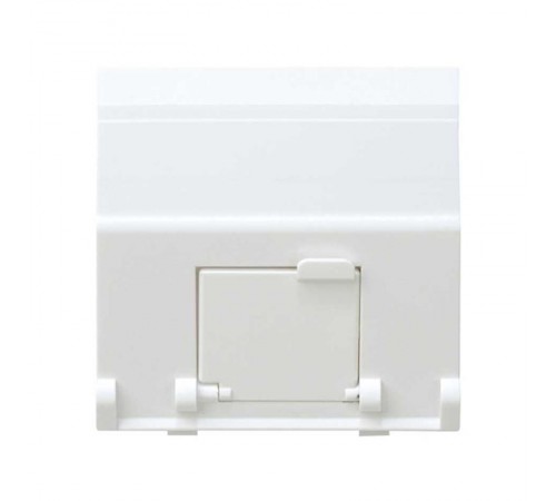 Simon 27 Адаптер со шторками на 1 коннектор AMP (UTP, FTP), SYSTYMAX (RJ12, UTP), широкий модуль, S27, белый  27081-35  Simon