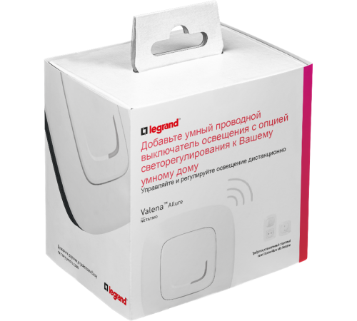 Выключатель Умный проводной Valena Allure с опцией светорег. 5-300Вт 230В бел. Netatmo  752584  Legrand
