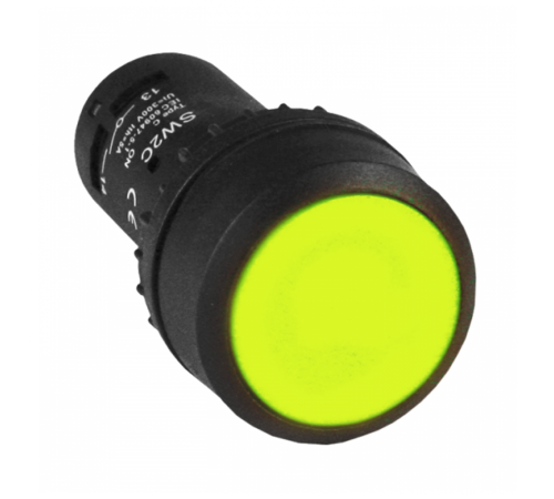 Кнопка SW2C-11 возвратная желтая NO+NC EKF PROxima  sw2c-11s-y  EKF