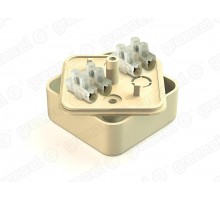 Коробка распределительная для о/п 50х50х20мм с клеммной колодкой ЗВИ-3 (1,0-2,5мм2) 4 клеммы, IP40, СОСНА  GE41206-11  GREENEL