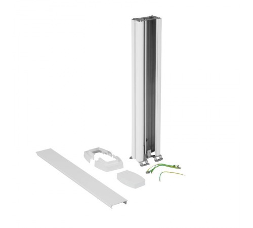 Универсальная мини-колонна алюминиевая с крышкой из алюминия 1 секция, высота 0,68 метра, цвет белый  653103  Legrand