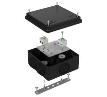 Коробка огнестойкая для о/п 40-0300-FR1.5-4 Е15-Е120 RAL9005 100х100х50 (14 шт/кор) черная  40-0300-9005-FR1.5-4  Промрукав