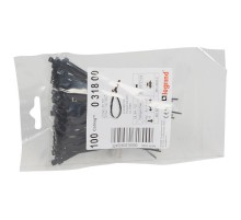 Монтажный хомут Colring - ширина 2.4 мм - длина 95 мм - упаковка 100 шт - чёрный  031800  Legrand