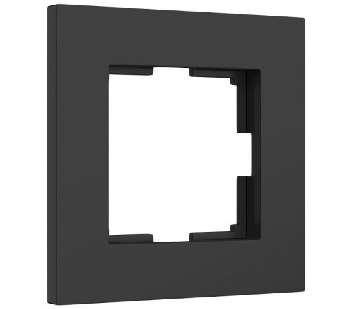 W0012908/ Электроустановочные изделия - Рамка на 1 пост Slab (черный матовый)  a062799  Werkel