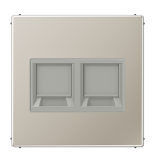 Плата (фиксация защёлкиванием) для двух модулей; металл; нержавеющая сталь ES1969-2AT Jung