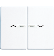 Клавиши для сдвоенной кнопки BCU; белые SL595KO5PWW Jung