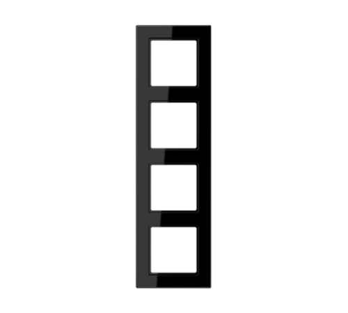 Рамка для вертикальной и горизонтальной установки, 4 поста; термопласт; черный; A550  A5584BFSW  Jung