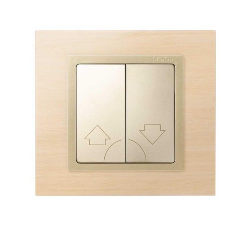 Simon 82 Клавиши (2 шт)  для двухклавишного кнопочного выключателя (2вх+2вых), S82, S82N, шампань  82029-34  Simon