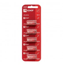 Батарейка алкалиновая типа А23 для сигнализаций блистер 5шт.  A23-BL5  EKF