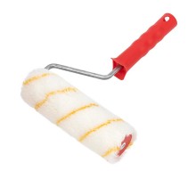 Валик полиамид белый с желтой полосой, ворс 11 мм, ширина ролика 180 мм,  42 мм, бюгель 8 мм, серия "Мастер"  89-0009  REXANT