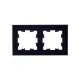 BRITE Рамка 2-ая РУ-2-1-БрЧ металл черный  BR-M22-M-K02  IEK
