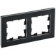 BRITE Рамка 2-ая РУ-2-1-БрЧ металл черный  BR-M22-M-K02  IEK