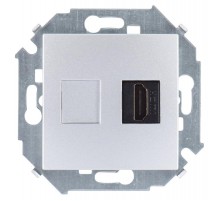 Simon 15 Алюминий Розетка HDMI  1591407-033  Simon