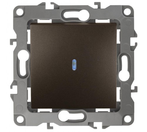 Выключатель с подсветкой 12-1102-13 10АХ-250В,  бронза  Б0019281  ЭРА